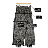 ADIEU TRISTESSE リバティプリントサイドストライプパンツ 定価27500円 イージーワイド パンツ 26SS ブラック グレー レディース アデュートリステス【中古】6-0904M♪