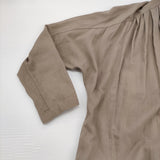 evam eva cotton tuck one-piece コットンタックワンピース E251T074 定価38500円 サイズM ワンピース 25SS グレージュ レディース エヴァムエヴァ【中古】6-0904M♪
