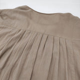 evam eva cotton tuck one-piece コットンタックワンピース E251T074 定価38500円 サイズM ワンピース 25SS グレージュ レディース エヴァムエヴァ【中古】6-0904M♪