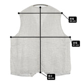 Toujours oversize vest リネン チェック ジレ サイズ2 日本製 ベスト ホワイト ブラック レディース トゥジュー【中古】6-0904M♪