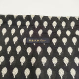 R&D.M.Co- 未使用品 ARTICHOKE DRAWSTRING BAG コットン 巾着バッグ ブラック ベージュ レディース オールドマンズテーラー【中古】6-0901G♪
