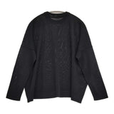 TORICI アイス ニットセーター 定価36300円 22027 コットン クルーネック セーター ニット ブラック レディース トリチ【中古】6-0904M♪