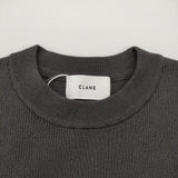 CLANE 新品 SQUARE SLEEVE KNIT TOPS スクエアスリーブニットトップス サイズ2 定価13200円 セーター ニット 26SS チャコールグレー レディース クラネ【中古】6-0904S♪