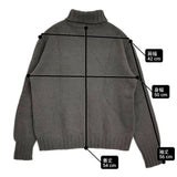 MARGARET HOWELL WOOL CASHMERE サイズ2 578-8263013 定価34100円 ウールカシミヤ タートルネック セーター ニット グレー レディース マーガレットハウエル【中古】6-1009T♪