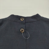 himukashi square french tunic 軽撥水・速乾ポリエステル 現サリゲナク フレンチスリーブ ワンピース ネイビー 濃紺 レディース ヒムカシ【中古】6-0904S♪