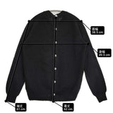 tao COMME des GARCONS ウール 日本製 TL-N001 サイズM バックボタン クルーネック セーター ニット AD2023 ブラック レディース タオ コムデギャルソン【中古】6-0901T♪