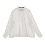 ARTS&SCIENCE 0251-L6301-0066 サイズ1 日本製 コットン バックボタン ブラウス シャツ 25SS ホワイト レディース アーツ&サイエンス【中古】6-0904M♪