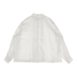 ARTS&SCIENCE 0251-L6301-0066 サイズ1 日本製 コットン バックボタン ブラウス シャツ 25SS ホワイト レディース アーツ&サイエンス【中古】6-0904M♪