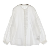 JOURNAL STANDARD LUXE ハイツイストガーゼ Wフリルブラウス インド製 定価16500円 ブラウス シャツ 25SS ホワイト レディース ジャーナルスタンダード ラックス【中古】6-0904M♪