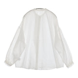 JOURNAL STANDARD LUXE ハイツイストガーゼ Wフリルブラウス インド製 定価16500円 ブラウス シャツ 25SS ホワイト レディース ジャーナルスタンダード ラックス【中古】6-0904M♪