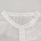 JOURNAL STANDARD LUXE ハイツイストガーゼ Wフリルブラウス インド製 定価16500円 ブラウス シャツ 25SS ホワイト レディース ジャーナルスタンダード ラックス【中古】6-0904M♪