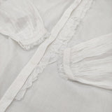JOURNAL STANDARD LUXE ハイツイストガーゼ Wフリルブラウス インド製 定価16500円 ブラウス シャツ 25SS ホワイト レディース ジャーナルスタンダード ラックス【中古】6-0904M♪