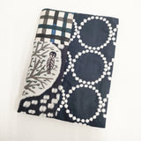 mina perhonen piece book cover pi0154 パッチワーク ブックカバー ネイビー マルチカラー レディース ミナペルホネン【中古】6-1011G◎