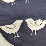 mina perhonen tori to hana/tambourine エッグバッグ ta9690 刺繍 トートバッグ ネイビー ホワイト レディース ミナペルホネン【中古】6-1011G◎