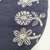 mina perhonen tori to hana/tambourine エッグバッグ ta9690 刺繍 トートバッグ ネイビー ホワイト レディース ミナペルホネン【中古】6-1011G◎