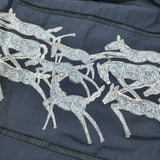 mina perhonen 未使用 papurikko ads5405 定価90200円 刺繍 コットンシルク バルーンギャザー ロングスカート 25SS ネイビー レディース ミナペルホネン【中古】6-0825G♪