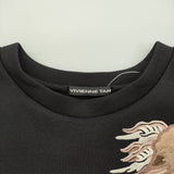 VIVIENNE TAM ドラゴン ファー刺繍トレーナー サイズ38 10275060 スウェット ブラック レディース ヴィヴィアンタム【中古】6-1009M♪