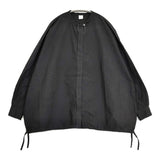 かぐれ ノーカラークルーネックオーバーシャツ タイプライター 定価18700円 長袖シャツ 26SS ブラック レディース かぐれ/KAGURE【中古】6-0825M♪