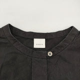 かぐれ ノーカラークルーネックオーバーシャツ タイプライター 定価18700円 長袖シャツ 26SS ブラック レディース かぐれ/KAGURE【中古】6-0825M♪