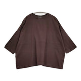 かぐれ ワイド6分袖プルオーバー 定価8800円 ドロップショルダー Ｔシャツ カットソー 26SS ブラウン レディース かぐれ/KAGURE【中古】6-0825M♪