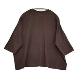 かぐれ ワイド6分袖プルオーバー 定価8800円 ドロップショルダー Ｔシャツ カットソー 26SS ブラウン レディース かぐれ/KAGURE【中古】6-0825M♪