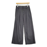 three dots 新品 フィブリオ ワイドパンツ サイズS 定価31900円 FL6001Y パンツ 26SS ソフトブラック チャコールグレー レディース スリードッツ【中古】6-0825M♪