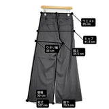 three dots 新品 フィブリオ ワイドパンツ サイズS 定価31900円 FL6001Y パンツ 26SS ソフトブラック チャコールグレー レディース スリードッツ【中古】6-0825M♪