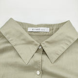 ETRE TOKYO 新品 ガーメントダイソフトシアーシャツ 定価25300円 長袖シャツ 26SS セージ ライトグリーン レディース エトレトウキョウ【中古】6-0825M♪