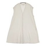 JURGEN LEHL J0162UB612 モスクロングベスト 定価48400円 日本製 Vネック ベスト 26SS ホワイト レディース ヨーガンレール【中古】6-0908M♪