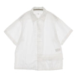 Y's HIN COTTON TWILL HALF SLEEVE BOX SHIRT サイズ2 定価27500円 オープンカラー 半袖シャツ ホワイト レディース ワイズ/Yohji【中古】6-0825S♪