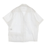Y's HIN COTTON TWILL HALF SLEEVE BOX SHIRT サイズ2 定価27500円 オープンカラー 半袖シャツ ホワイト レディース ワイズ/Yohji【中古】6-0825S♪
