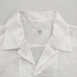 Y's HIN COTTON TWILL HALF SLEEVE BOX SHIRT サイズ2 定価27500円 オープンカラー 半袖シャツ ホワイト レディース ワイズ/Yohji【中古】6-0825S♪