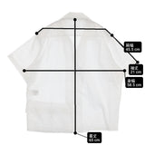 Y's HIN COTTON TWILL HALF SLEEVE BOX SHIRT サイズ2 定価27500円 オープンカラー 半袖シャツ ホワイト レディース ワイズ/Yohji【中古】6-0825S♪