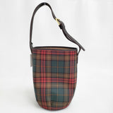 A VACATION/UNITED ARROWS 美品 MARCHE マルシェ 別注 タータンチェック ショルダーバッグ 定価60500円 25AW CAVAN ブラウン グリーン レディース アヴァケーション/ユナイテッドアローズ【中古】6-0908T♪
