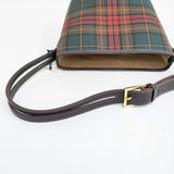A VACATION/UNITED ARROWS 美品 MARCHE マルシェ 別注 タータンチェック ショルダーバッグ 定価60500円 25AW CAVAN ブラウン グリーン レディース アヴァケーション/ユナイテッドアローズ【中古】6-0908T♪