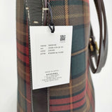 A VACATION/UNITED ARROWS 美品 MARCHE マルシェ 別注 タータンチェック ショルダーバッグ 定価60500円 25AW CAVAN ブラウン グリーン レディース アヴァケーション/ユナイテッドアローズ【中古】6-0908T♪