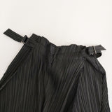 PLEATS PLEASE ISSEY MIYAKE 変形プリーツダブルアジャスター ワイドパンツ PP73-JF583 サイズ5 パンツ ブラック レディース プリーツプリーズ【中古】6-0908G♪