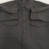 08sircus Dobby cloth cpo shirt サイズ5 S26AW-SH07 定価49500円 長袖シャツ 26AW ブラック メンズ ゼロエイトサーカス【中古】6-0908M♪