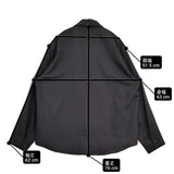 08sircus Dobby cloth cpo shirt サイズ5 S26AW-SH07 定価49500円 長袖シャツ 26AW ブラック メンズ ゼロエイトサーカス【中古】6-0908M♪