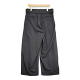 08sircus Dobby cloth 2tuck belted wide pants サイズ5 S26AW-PT03 定価50600円 ベルテッドワイド パンツ 26AW ブラック メンズ ゼロエイトサーカス【中古】6-0908G♪