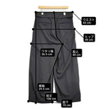 08sircus Dobby cloth 2tuck belted wide pants サイズ5 S26AW-PT03 定価50600円 ベルテッドワイド パンツ 26AW ブラック メンズ ゼロエイトサーカス【中古】6-0908G♪