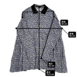 R&D.M.Co- オールドブルーウエストギャザーブラウス 定価57200円 リネン 花柄 ブラウス シャツ ホワイト ブルー レディース オールドマンズテーラー【中古】6-0908M♪