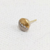 GICLA ギクラ K18YG WG イエローゴールド ホワイトゴールド ダイヤ 片耳用 保証書付き 39P11K ピアス ゴールド レディース【中古】6-0908G♪