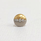 GICLA ギクラ K18YG WG イエローゴールド ホワイトゴールド ダイヤ 片耳用 保証書付き 39P11K ピアス ゴールド レディース【中古】6-0908G♪
