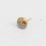 GICLA ギクラ K18YG WG イエローゴールド ホワイトゴールド ダイヤ 片耳用 保証書付き 39P11K ピアス ゴールド レディース【中古】6-0908G♪