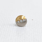 GICLA ギクラ K18YG WG イエローゴールド ホワイトゴールド ダイヤ 片耳用 保証書付き 39P11K ピアス ゴールド レディース【中古】6-0908G♪