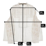 mina perhonen candy flower aes1453 定価99000円 リネン ピンタック レース カットワーク ブラウス シャツ 26SS ホワイト レディース ミナペルホネン【中古】6-0908M♪