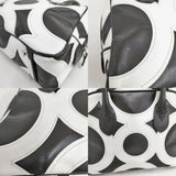 COMME des GARCONS 青山店限定 カウレザー シンボルバッグ 青山バッグ 牛革 KZ-K 257 ボストンバッグ ブラック ホワイト レディース コムデギャルソン【中古】6-1013G◎
