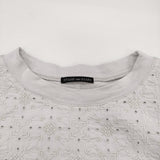 STAMP AND DIARY 刺繍木の花 60コットンローン×ハイマイクロコットン天竺 ドローストリング付プルオーバー 定価16500円 ブラウス シャツ グレー レディース スタンプ アンド ダイアリー【中古】6-0901S♪