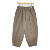 evam eva cotton cocoon pants コットンコクーンパンツ サイズ2 E263T029 定価22000円 イージー パンツ 26AW グレージュ レディース エヴァムエヴァ【中古】6-0901G♪